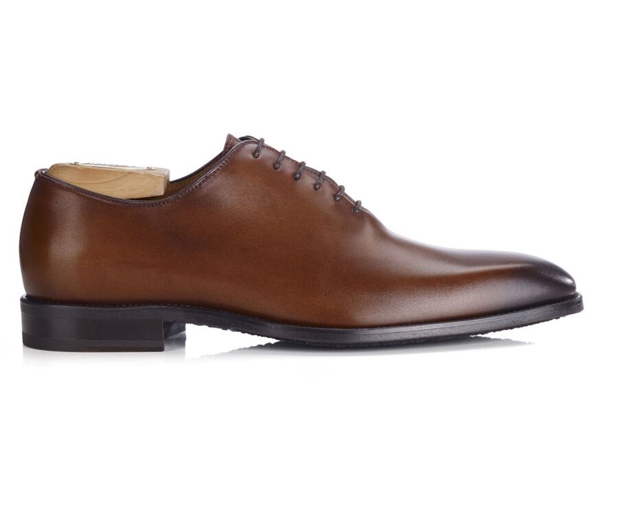 Richelieu homme Cognac Patiné  - STANFORD GOMME