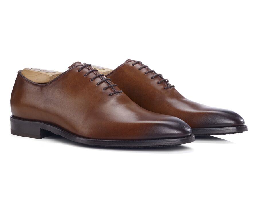 Richelieu homme Cognac Patiné  - STANFORD GOMME