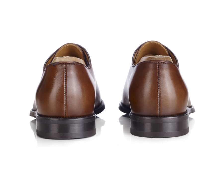 Richelieu homme Cognac Patiné  - STANFORD GOMME