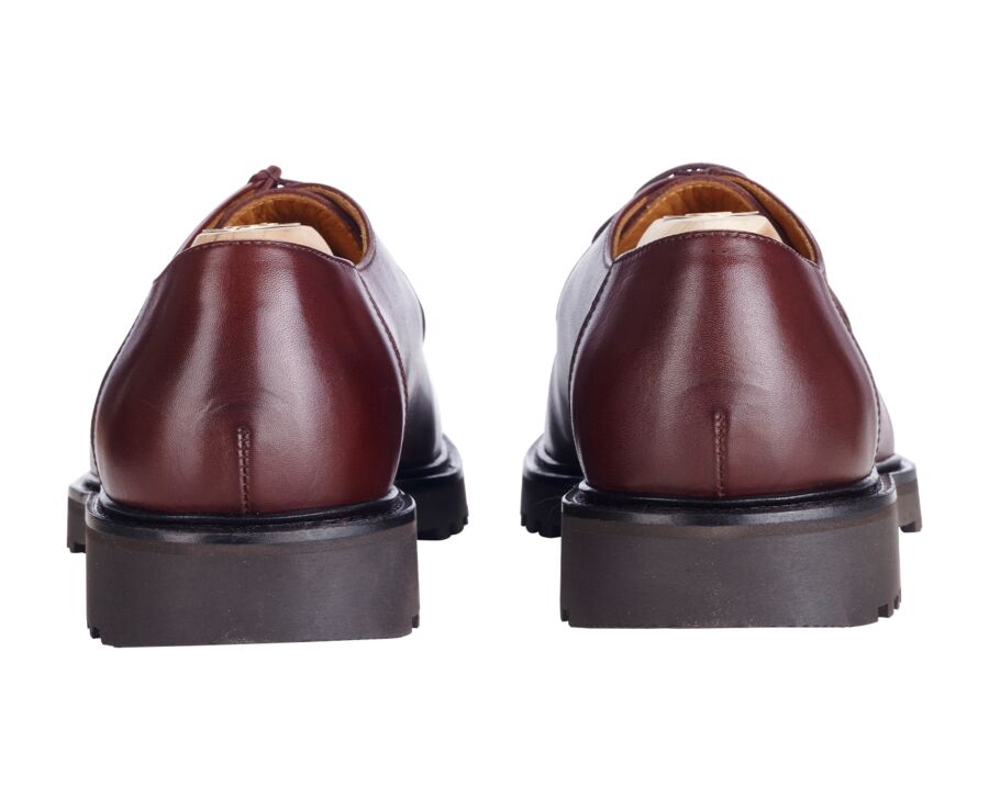 Derbies Homme Chocolat Patiné semelle gomme crantée - COLNEY II GOMME