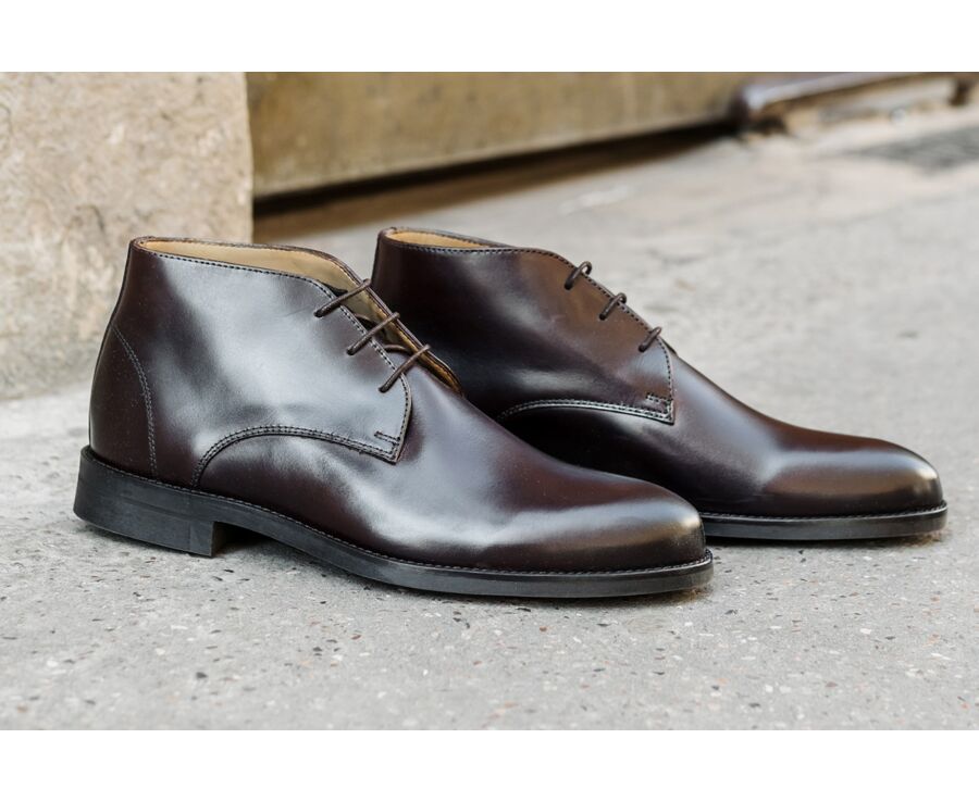 Low boots cuir homme Chocolat - WATFORD II GOMME CITY