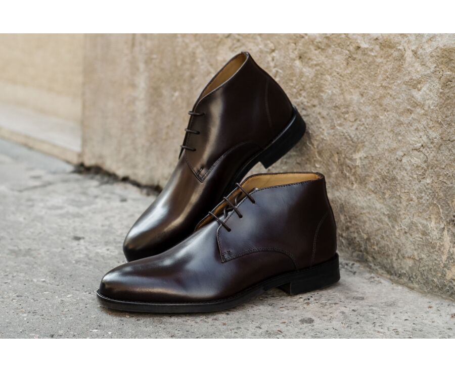 Low boots cuir homme Chocolat - WATFORD II GOMME CITY