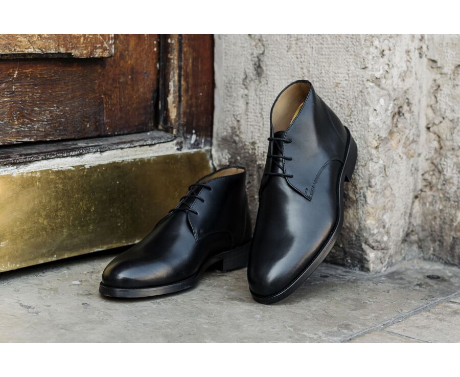 Low boots cuir homme Noir - WATFORD II GOMME CITY