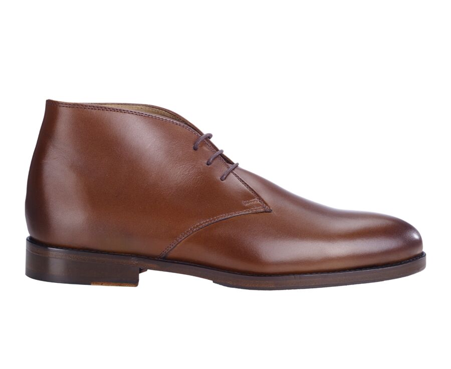Low boots cuir homme Châtaigne Patiné - DOVAM PATIN