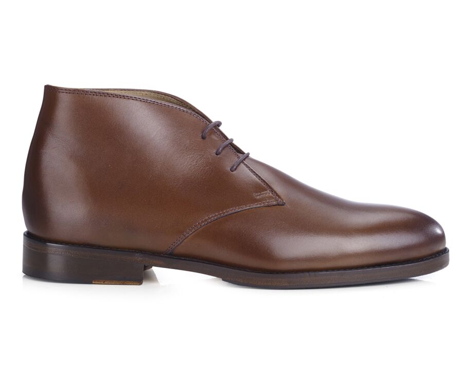 Low boots cuir homme Châtaigne Patiné - DOVAM PATIN