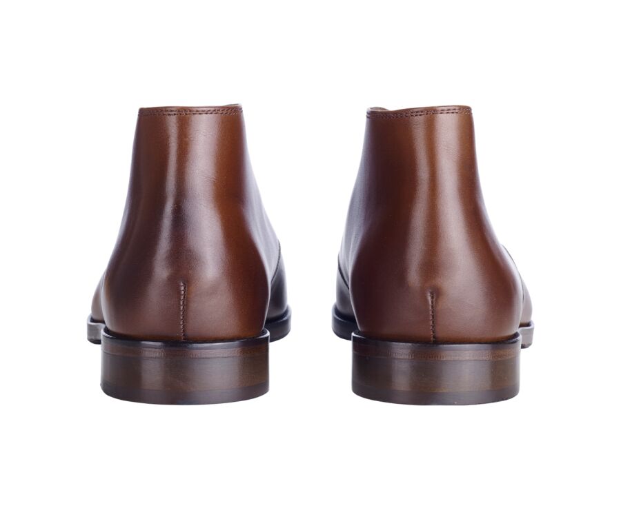 Low boots cuir homme Châtaigne Patiné - DOVAM PATIN