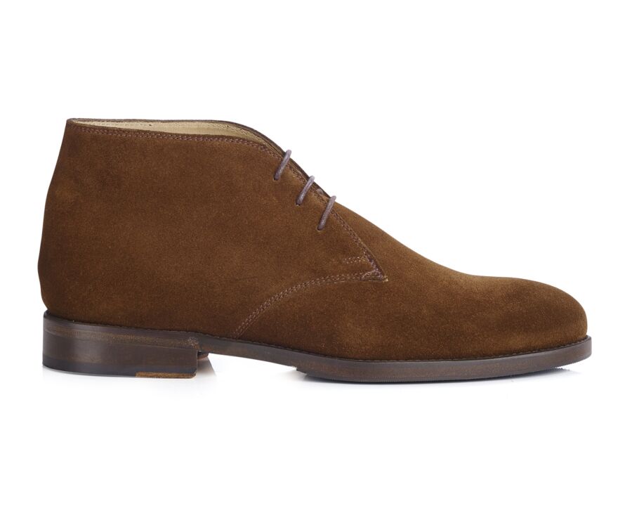 Low boots cuir homme Velours Havane - DOVAM PATIN