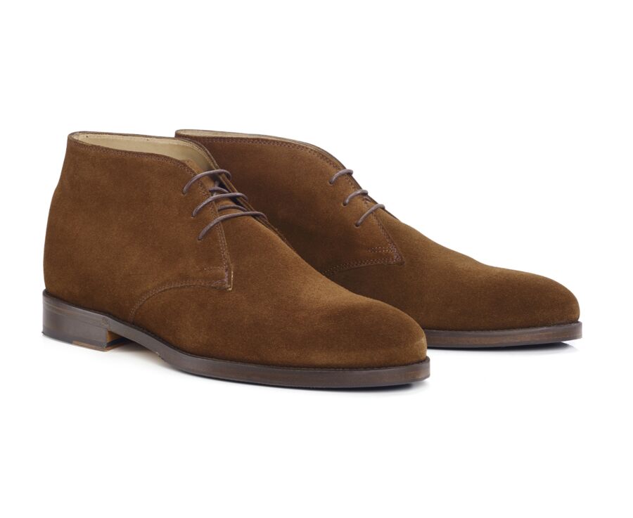 Low boots cuir homme Velours Havane - DOVAM PATIN