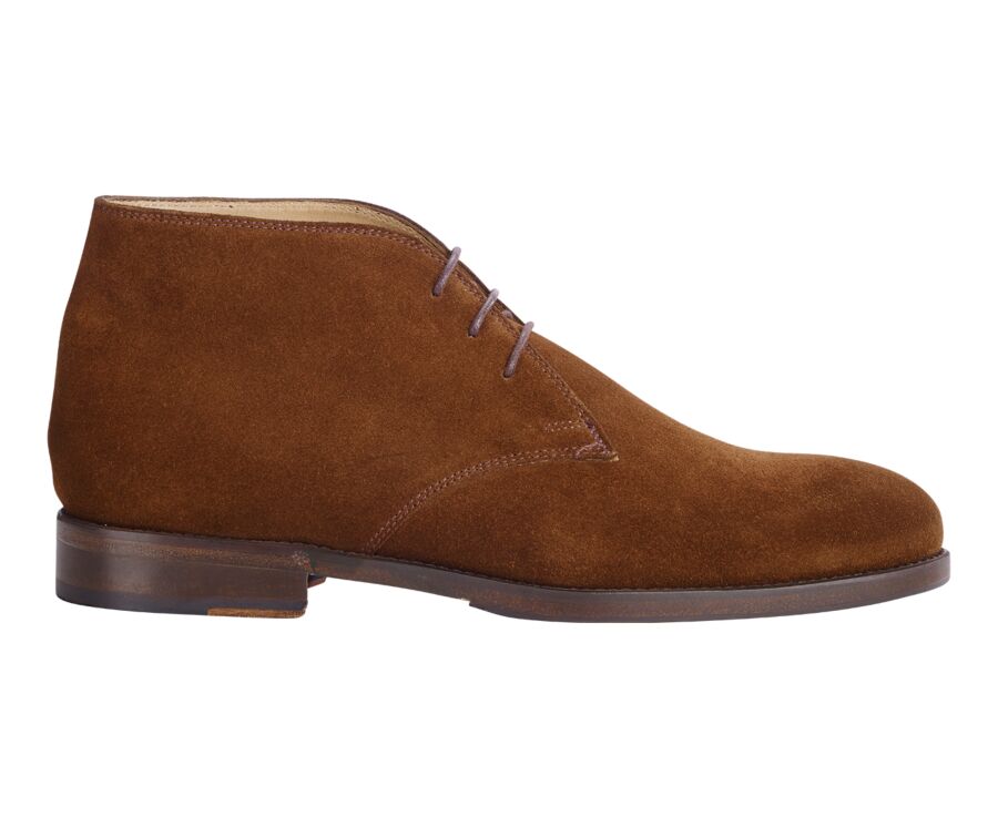 Low boots cuir homme Velours Havane - DOVAM PATIN