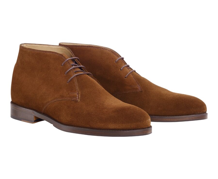 Low boots cuir homme Velours Havane - DOVAM PATIN