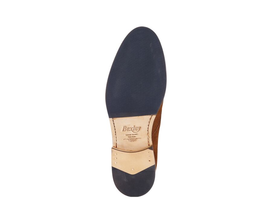 Low boots cuir homme Velours Havane - DOVAM PATIN