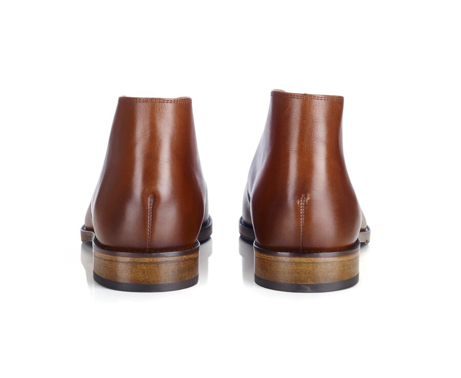 Low boots cuir homme Cognac Patiné - DOVAM PATIN