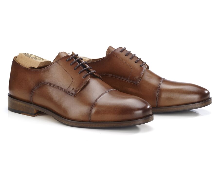 Derbies homme Cognac Patiné - MAYWELL PATIN