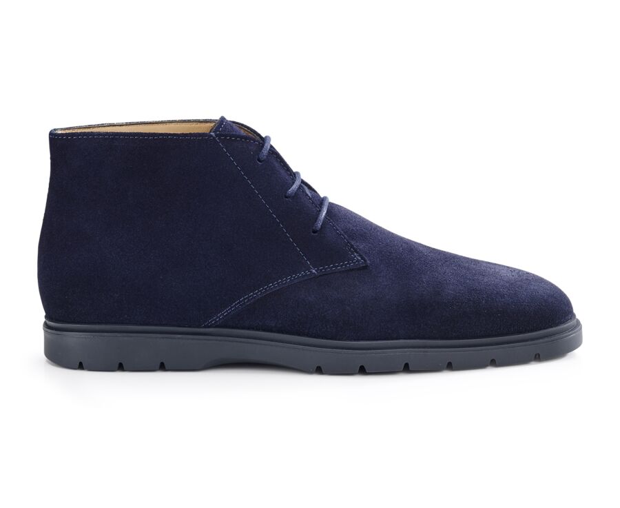 Bottines casual homme Velours Marine - NORA