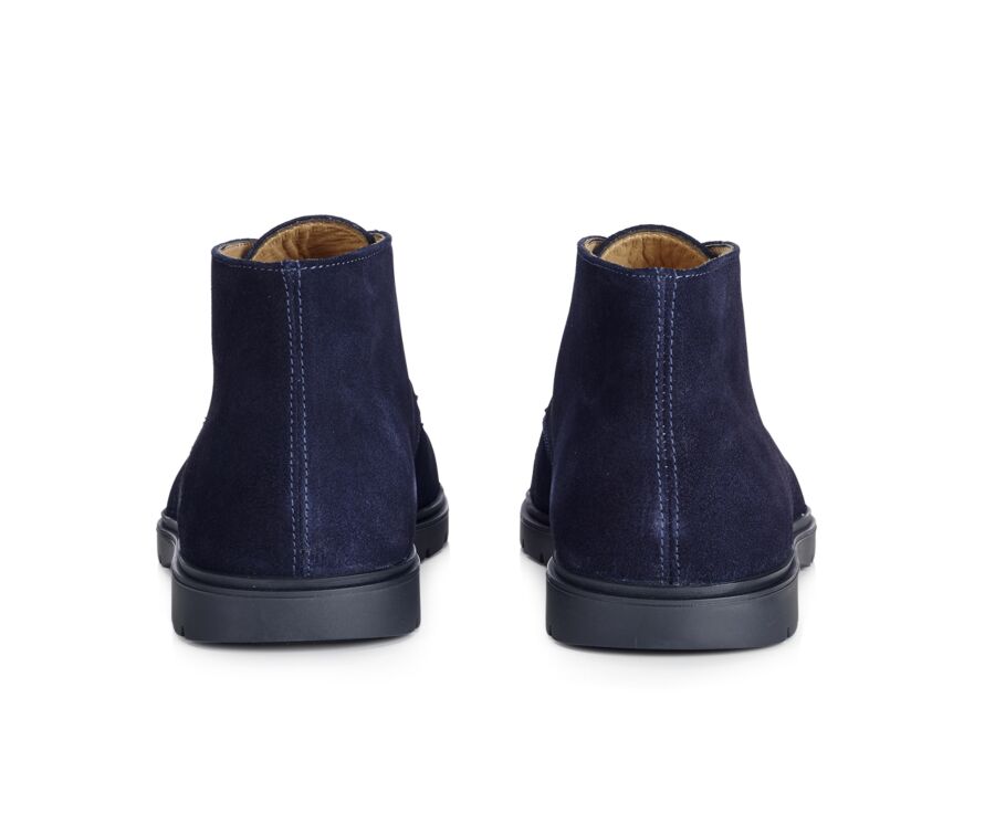 Bottines casual homme Velours Marine - NORA