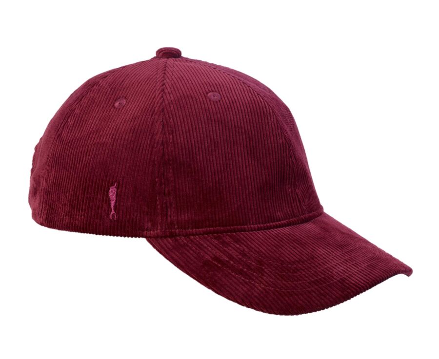 Casquette homme en velours de coton bordeaux - BRADWELL II