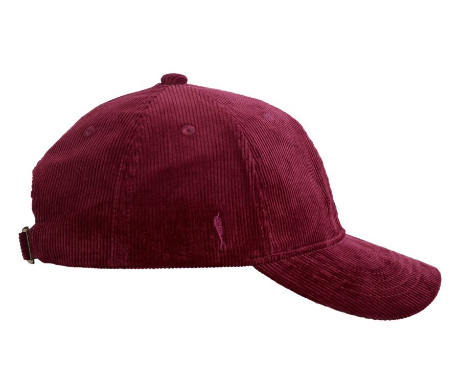 Casquette homme en velours de coton bordeaux - BRADWELL II