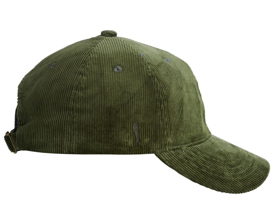 Casquette homme en velours de coton vert forêt - BRADWELL II