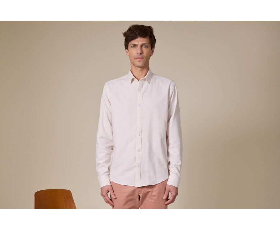 Chemise coton lin Ecru - THEONEL