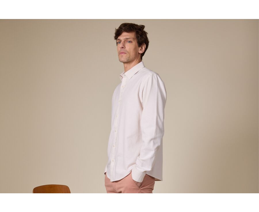 Chemise coton lin Ecru - THEONEL