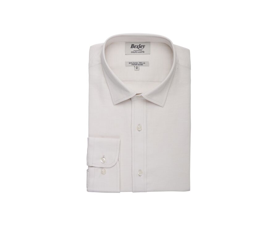 Chemise coton lin Ecru - THEONEL