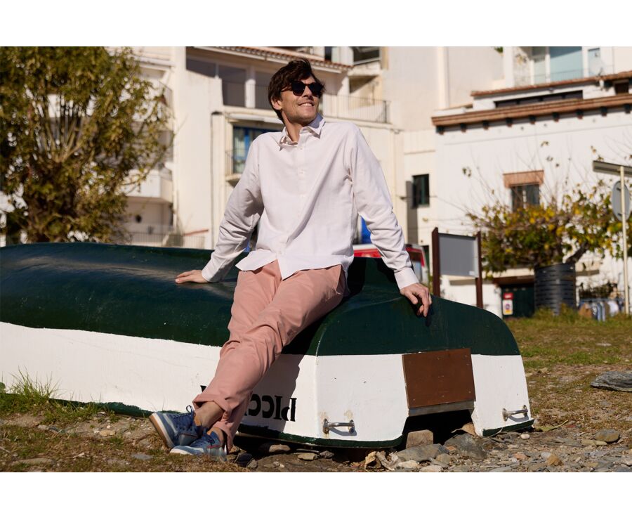 Chemise coton lin Ecru - THEONEL