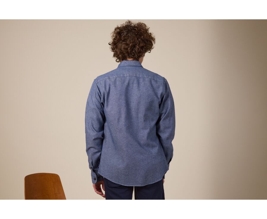 Surchemise homme coton/lin Denim - CORANTIN