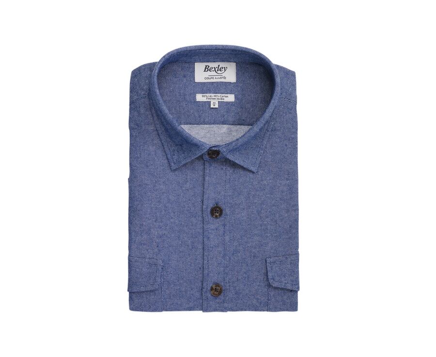 Surchemise homme coton/lin Denim - CORANTIN