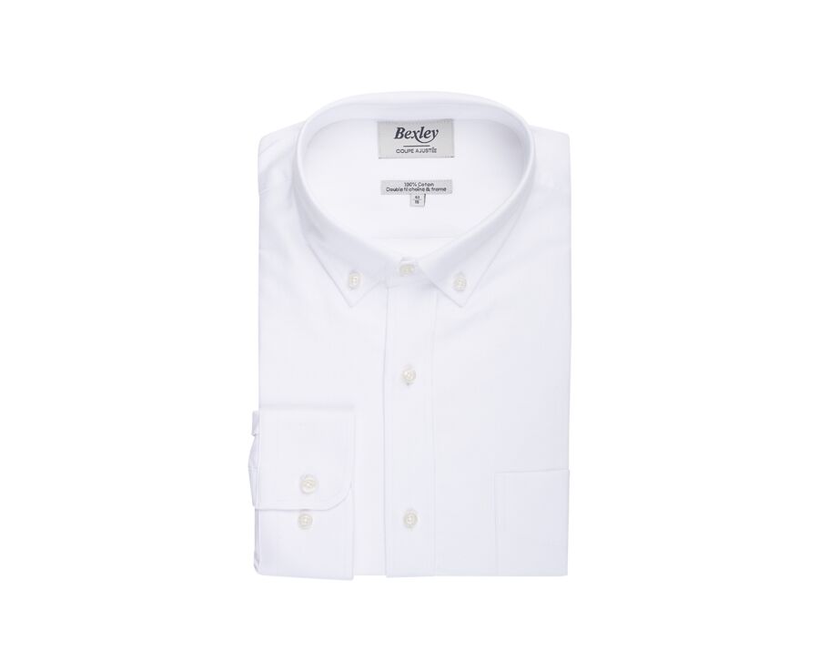 Chemise Oxford homme Blanc - Col américain - BRADFORD II