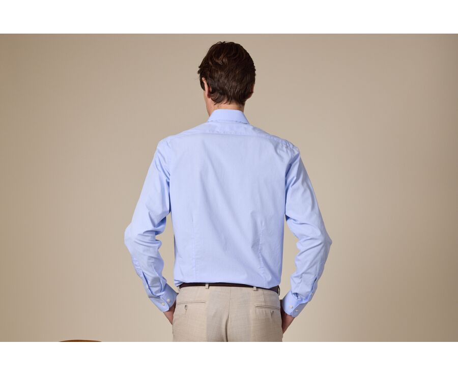 Chemise popeline  à carreaux Bleu Et Blanc - MARCILIEN