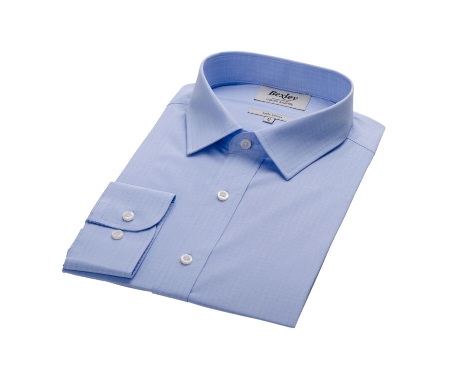 Chemise popeline  à carreaux Bleu Et Blanc - MARCILIEN