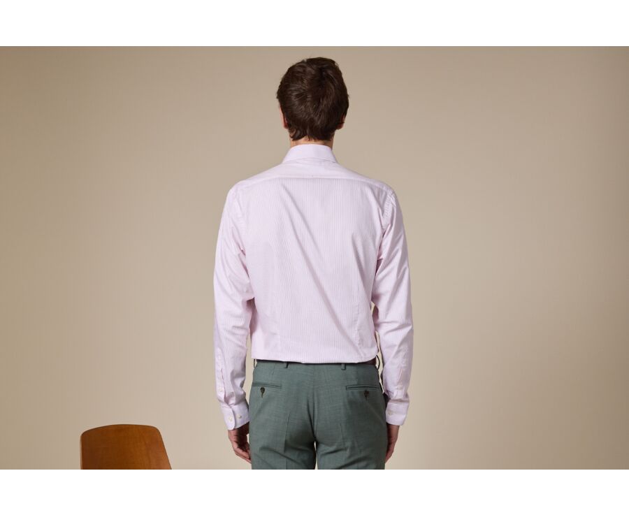 Chemise homme à rayures Blanc et Rouge - SANTINO