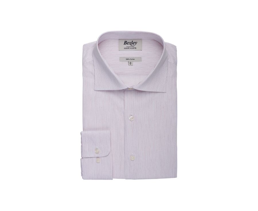 Chemise homme à rayures Blanc et Rouge - SANTINO