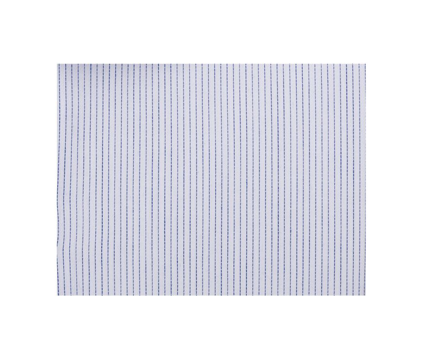 Chemise homme à rayures Blanc et Navy - SANTINO