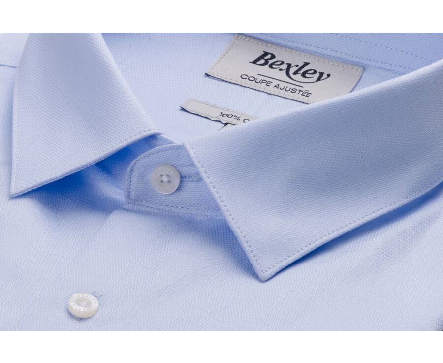 Chemise homme Bleu pale  - Col français - LUDIVIEN CLASSIC