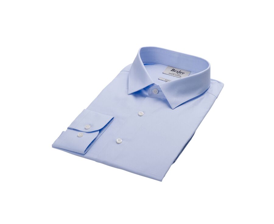 Chemise homme Bleu pale  - Col français - LUDIVIEN CLASSIC