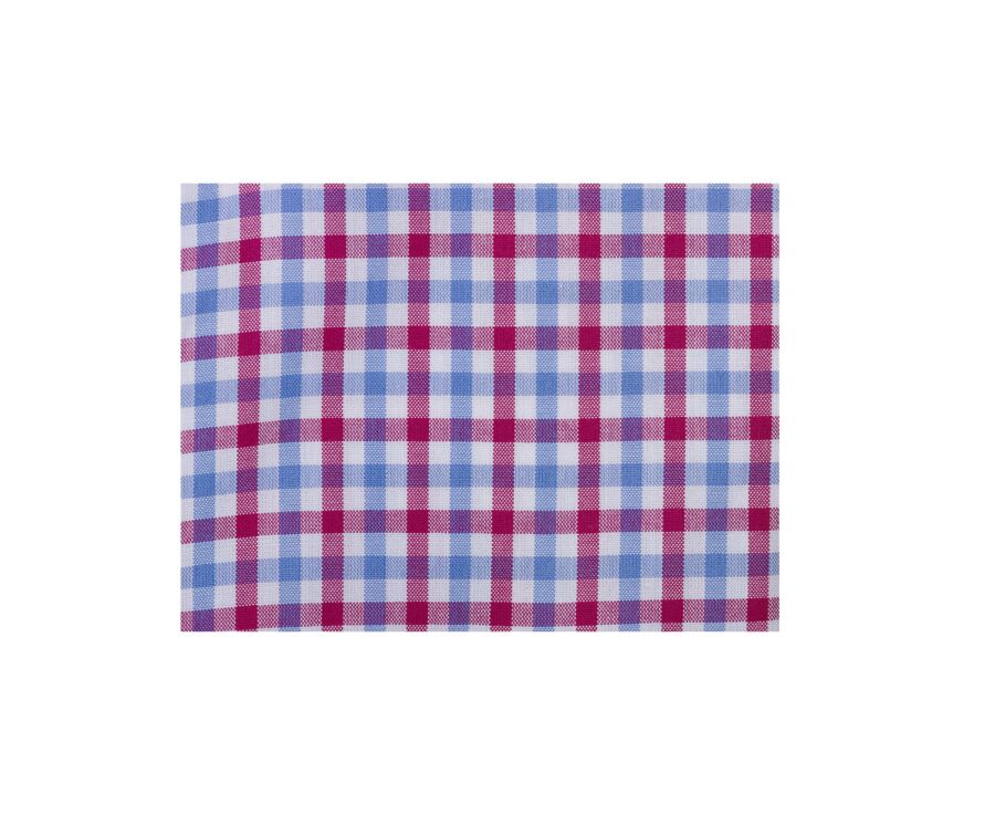 Chemise Homme coton carreaux blancs, bleue, rose   - CULLEN