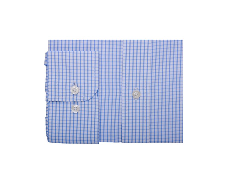 Chemise bleue carreaux Bleu Clair Et Blanc - GLENN
