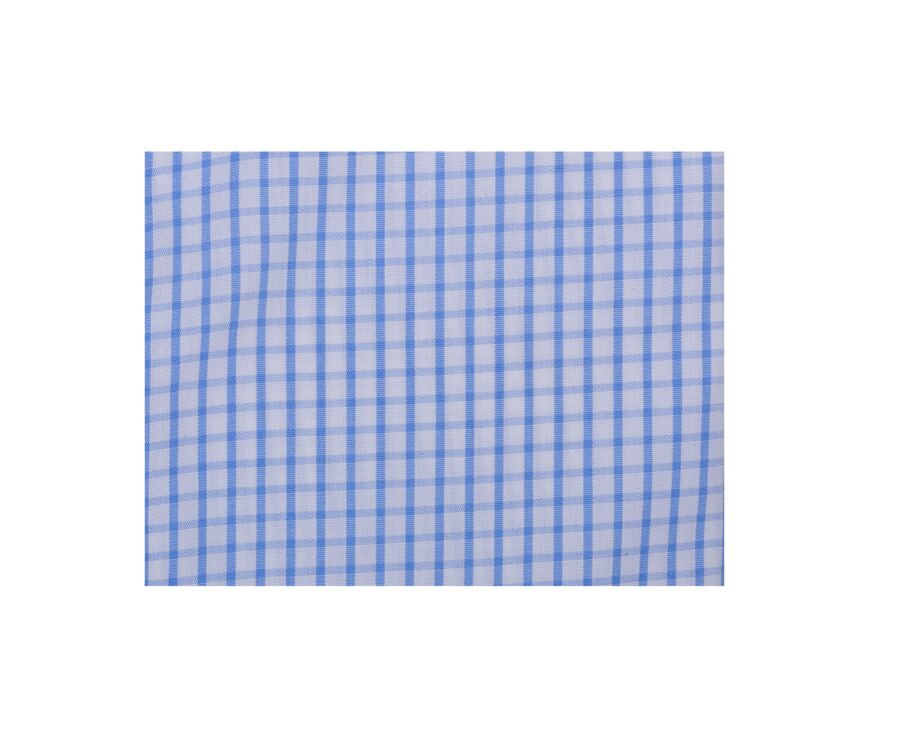 Chemise bleue carreaux Bleu Clair Et Blanc - GLENN