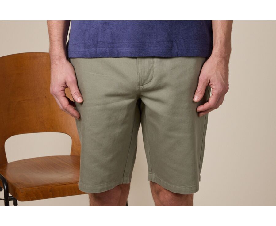 Bermuda homme Vert Amande - BRASEY