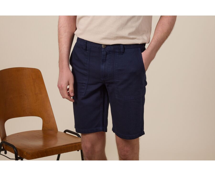 Bermuda homme Bleu Navy - BELVIN