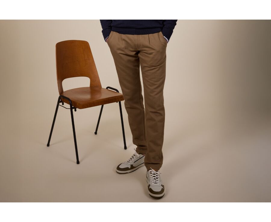 Pantalon chino pour homme Camel - KASEY