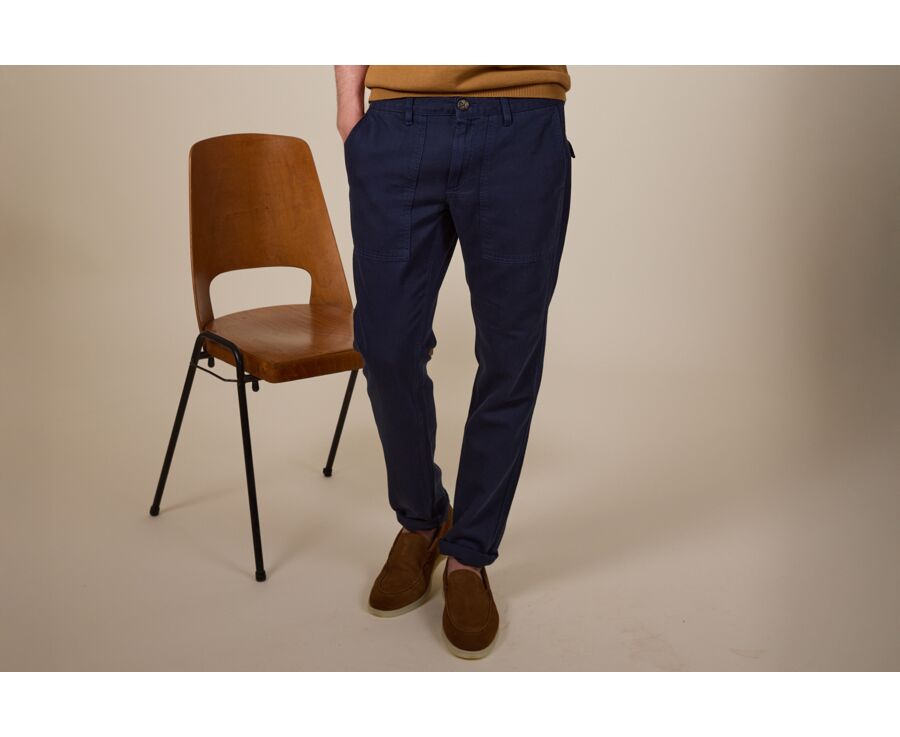 Pantalon chino homme Bleu Navy - KELVIN