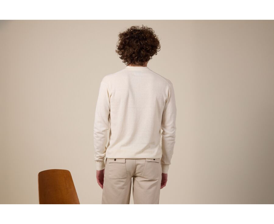 Pull homme col polo Ficelle - BRAVLIN