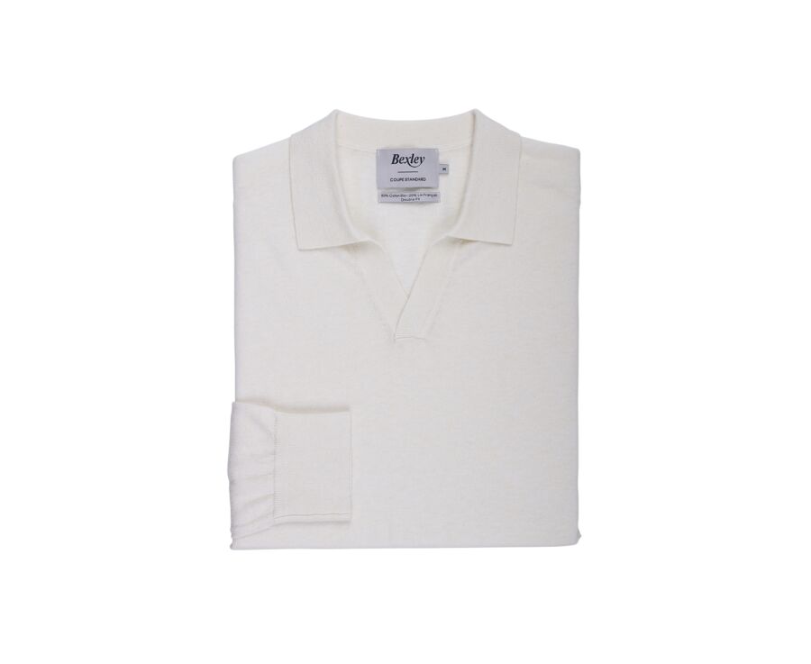 Pull homme col polo Ficelle - BRAVLIN