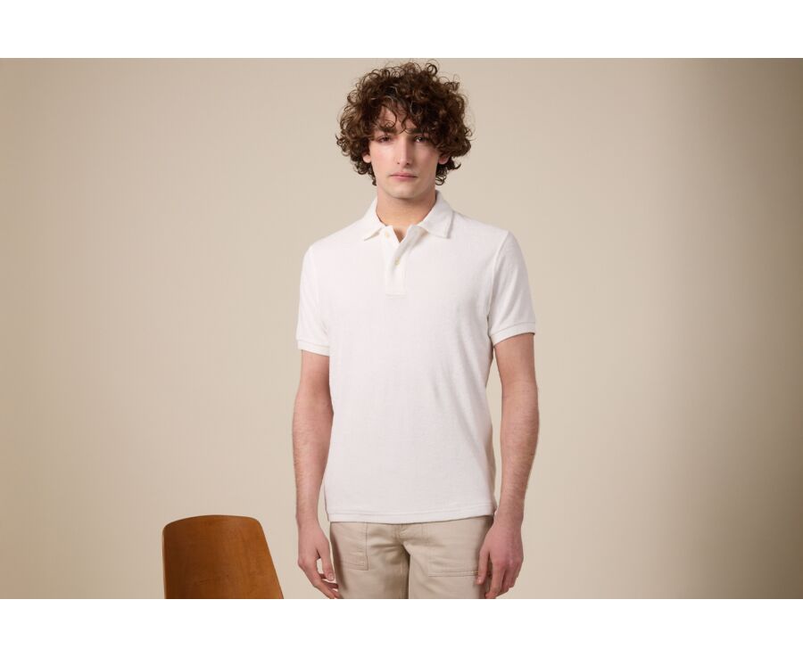 Polo homme Ecru - Finition lavée - ANDRIAN II