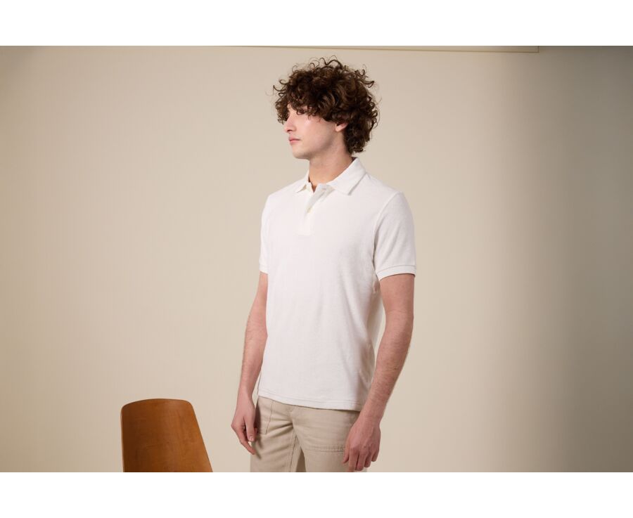 Polo homme Ecru - Finition lavée - ANDRIAN II