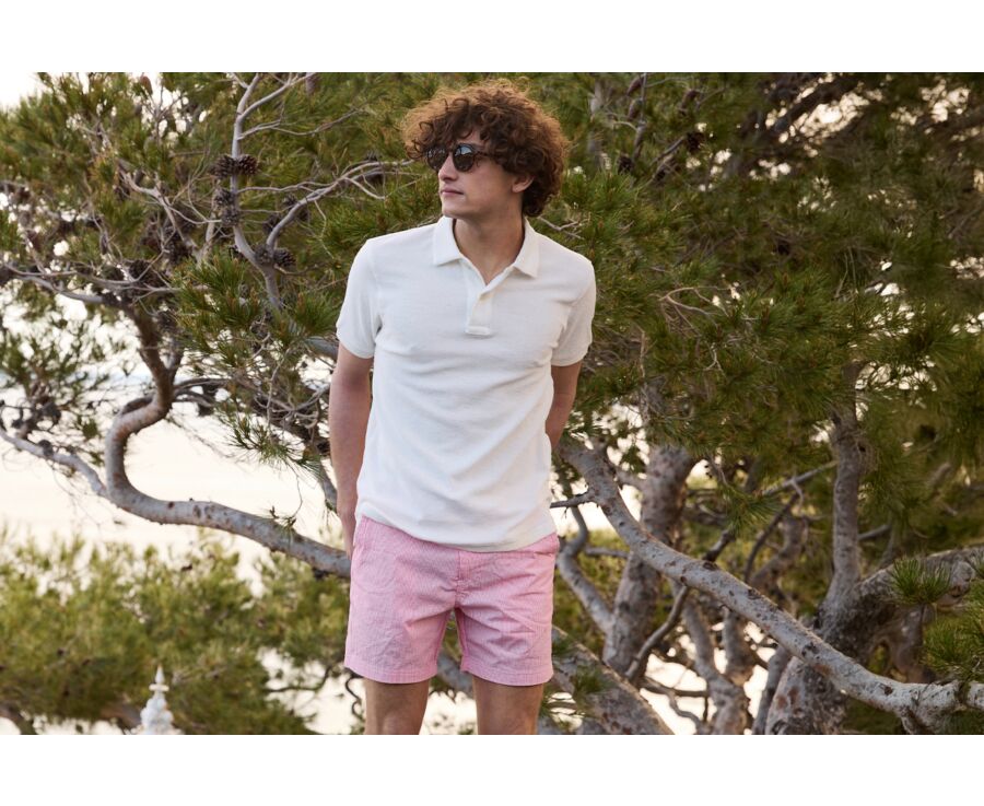 Polo homme Ecru - Finition lavée - ANDRIAN II