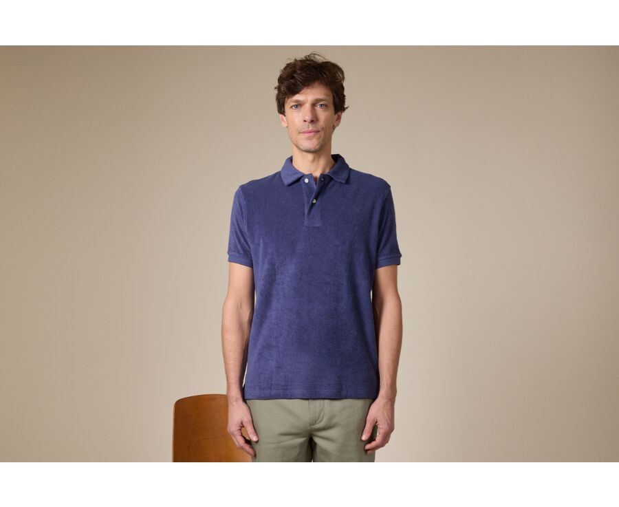 Polo homme Indigo - Finition lavée - ANDRIAN II