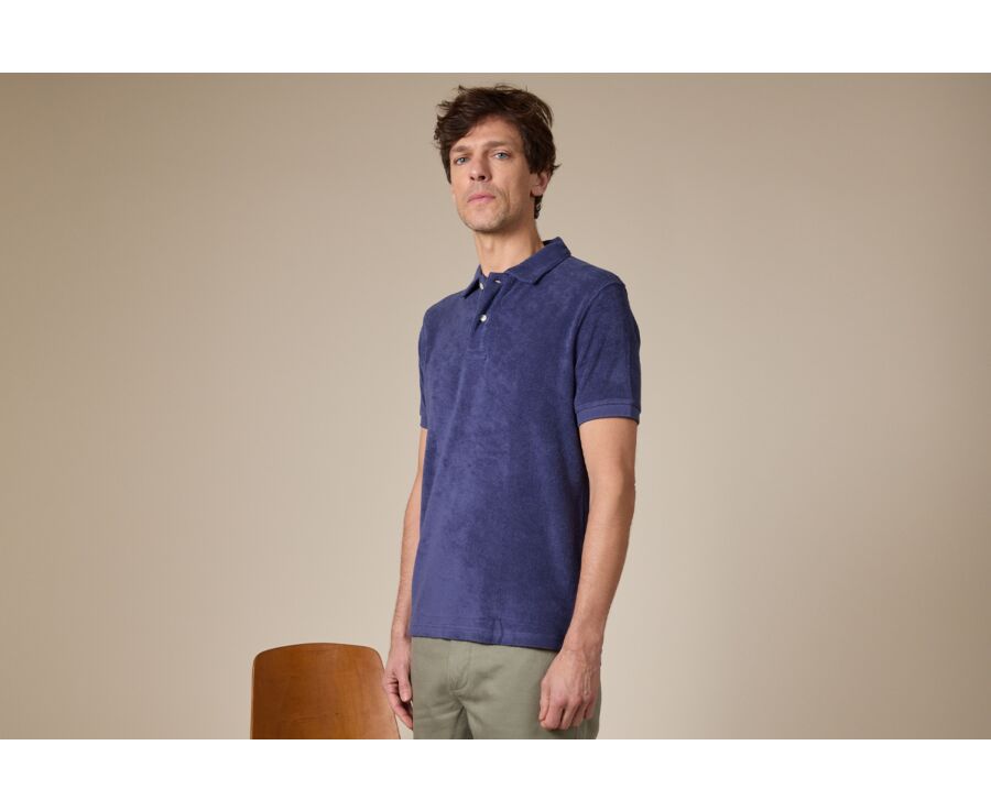 Polo homme Indigo - Finition lavée - ANDRIAN II